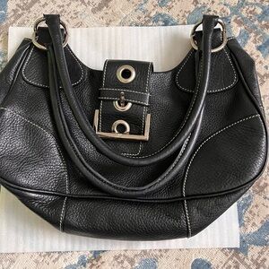 Prada Vitelli daino moon bag in black leather